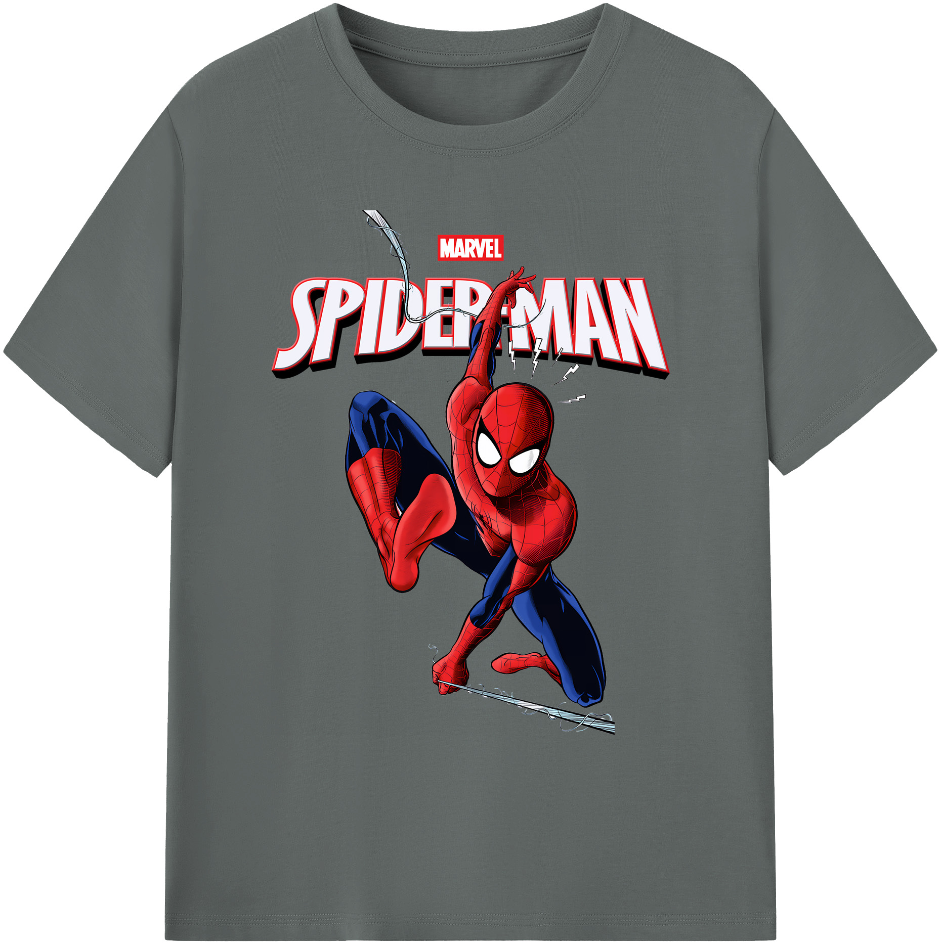 （画像用） Spider Man スパイダーマン 綿100％ メンズ半袖Tシャツ｜肌触りやわらか＆通気性